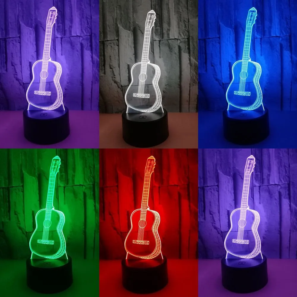 3D LED Night Light Creative Bedroom Lamp Changeable Colors Bedside Lights for Hallway Bathroom Gift