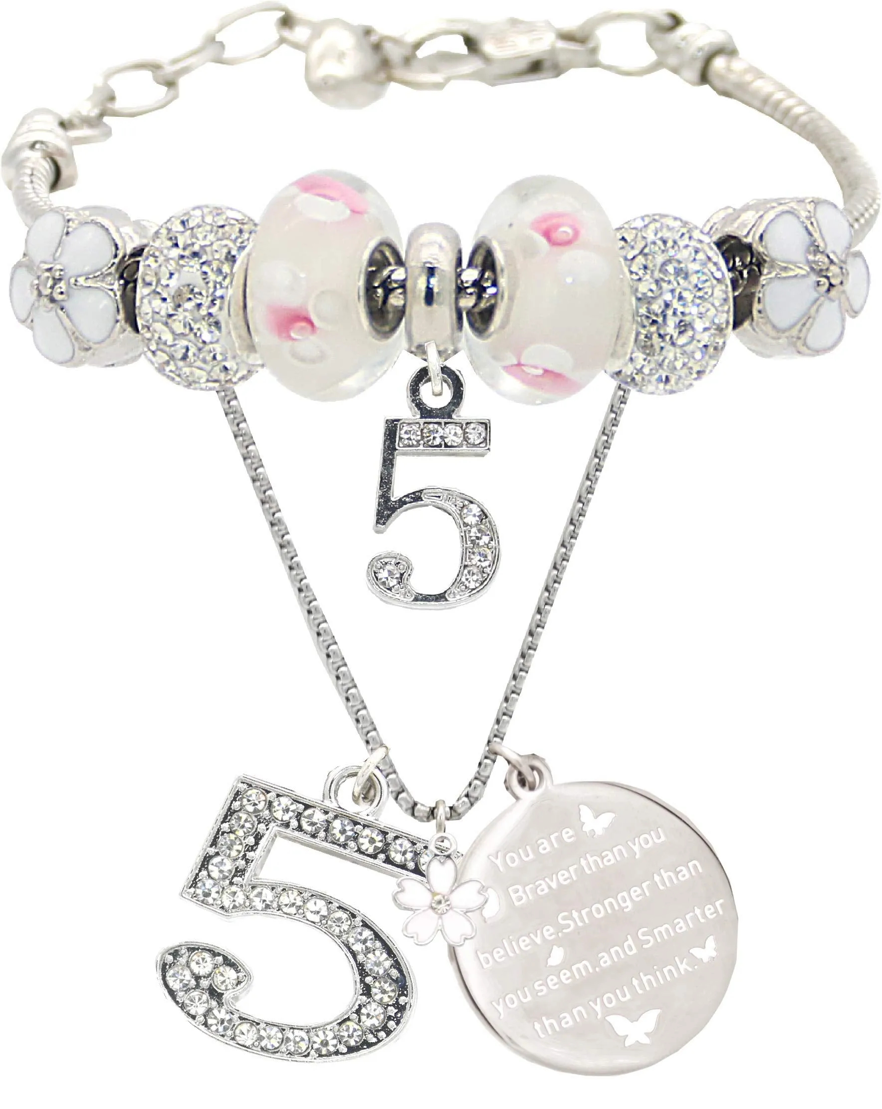 5th Birthday Gifts for Girl, 5th Birthday, 5 Year Old Birthday, 5th Birthday Bracelet, 5th