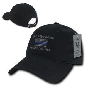 All Gave Some Thin Blue Line American Flag Baseball Dad Caps Hats Washed Cotton