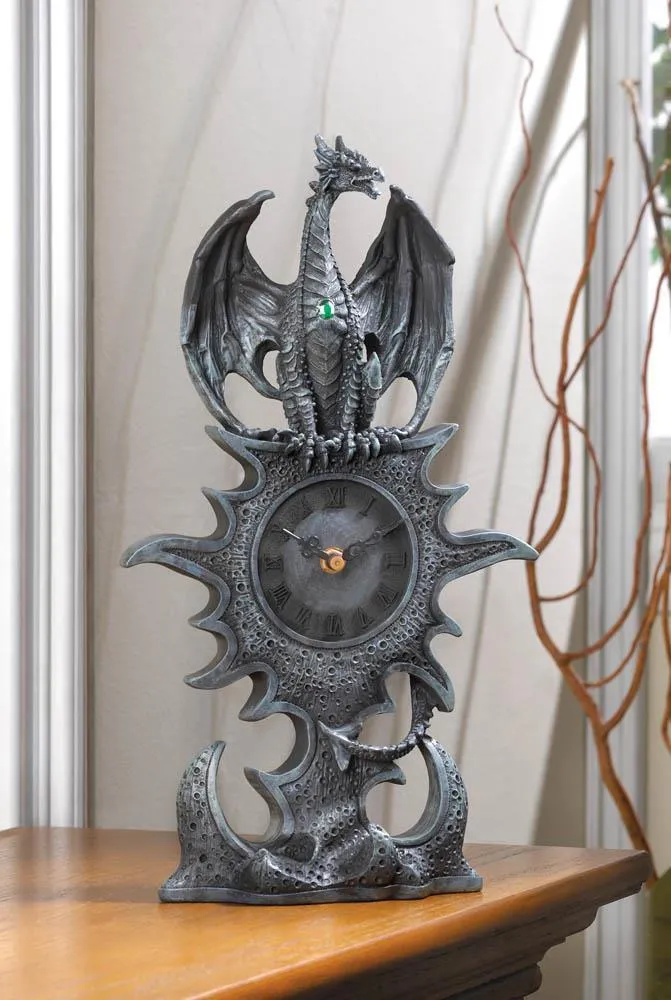 Black Dragon Mantel Clock