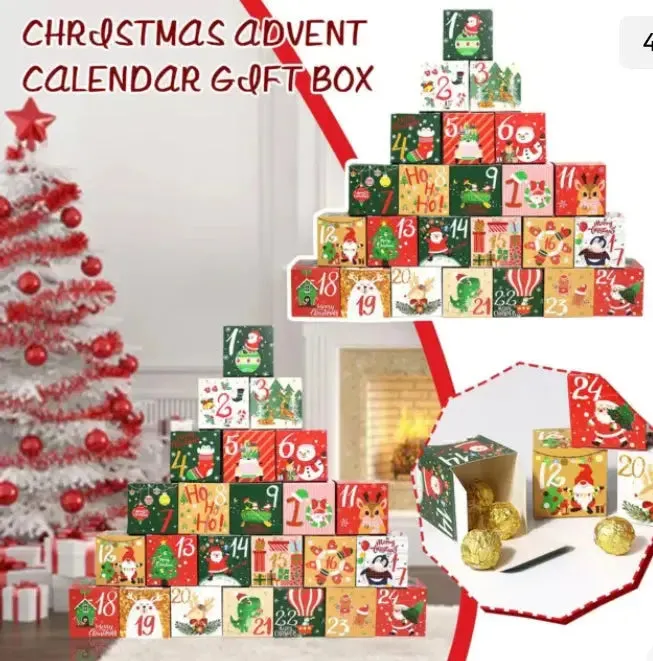 Christmas cookie boxes advent calendars x24 pc