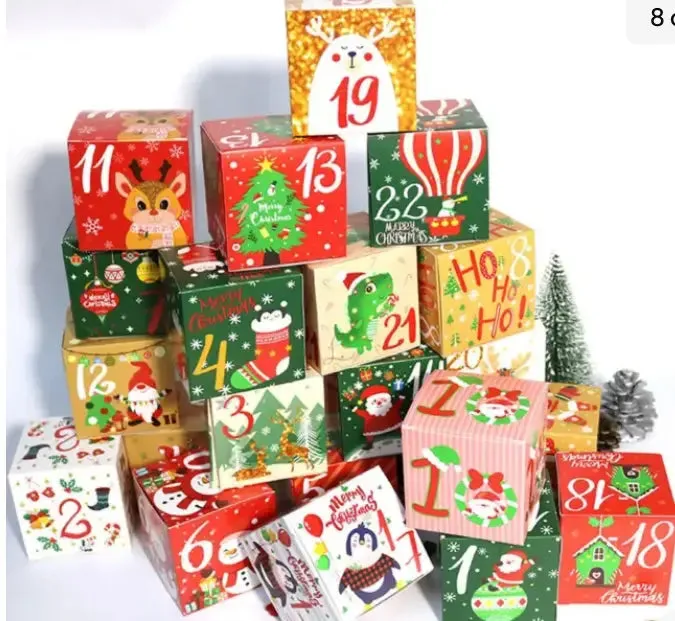 Christmas cookie boxes advent calendars x24 pc