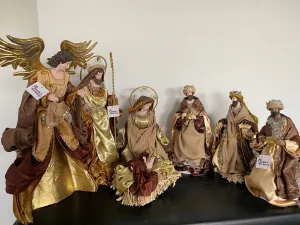 Christmas Nativity with manger 35 -51 cm approx