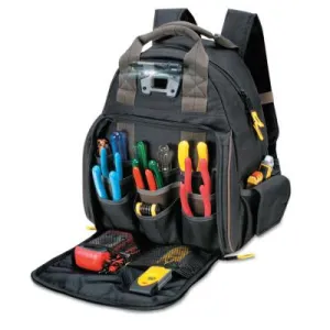 CLC Custom Leather Craft Tech Gear Lighted Backpack, 53 Compartments, 16 in X 13 in, L255