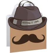 Cool Mustache Large Gift Bag (1ct)