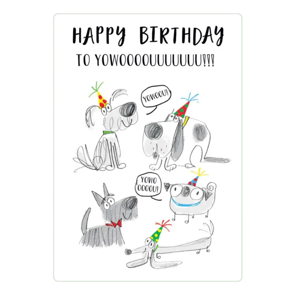 Doodle Paws Birthday Greeting Card