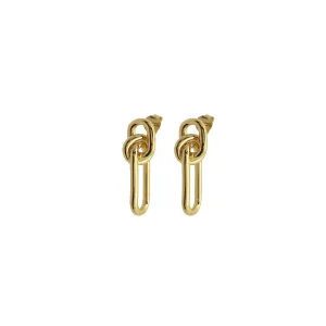 Earrings Intertwined Knot Wrap 18K Gold Plated Sterling Silver