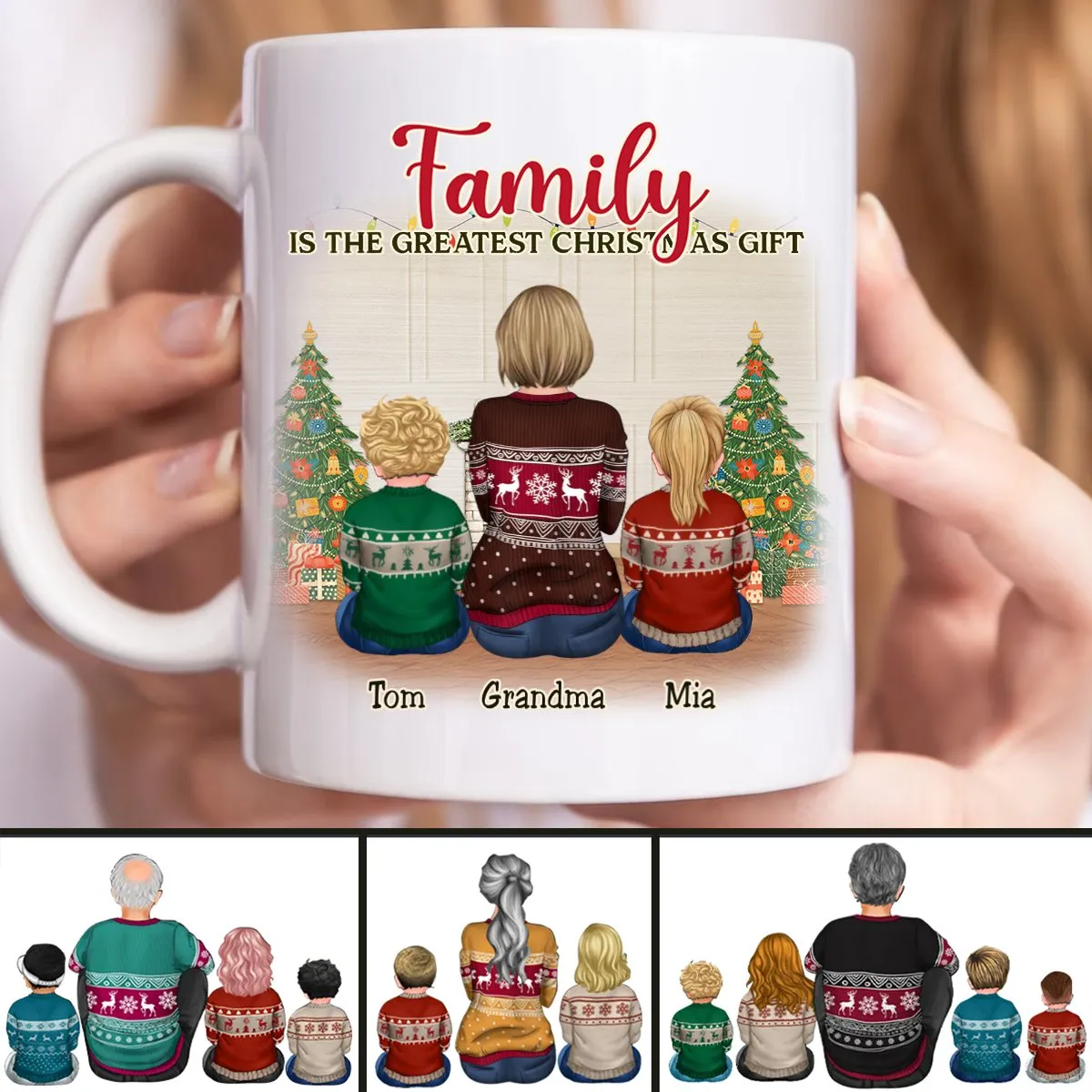 Family - Family Is The Greatest Christmas Gift - Personalized Mug (I)