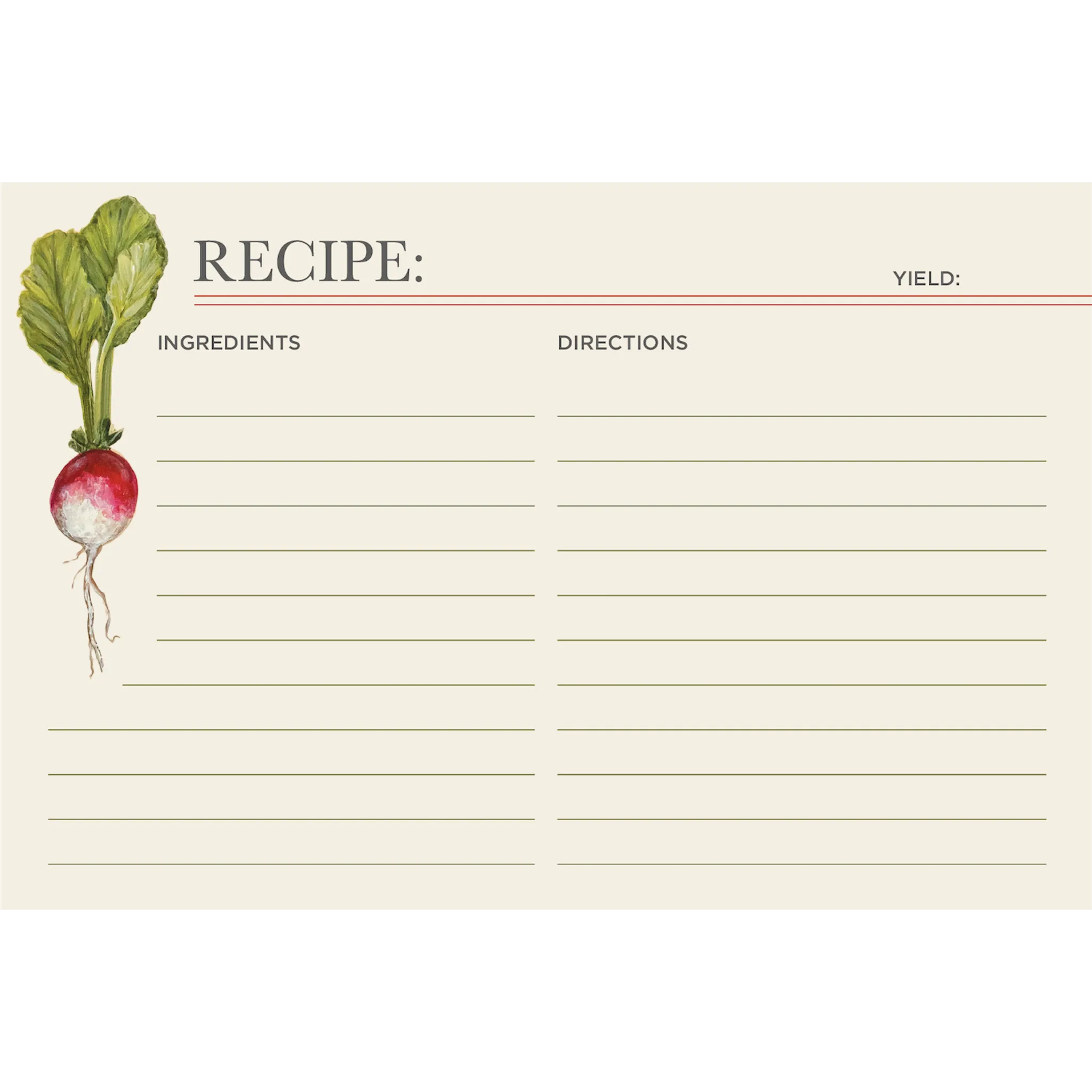 Farmers' Market Recipe Card