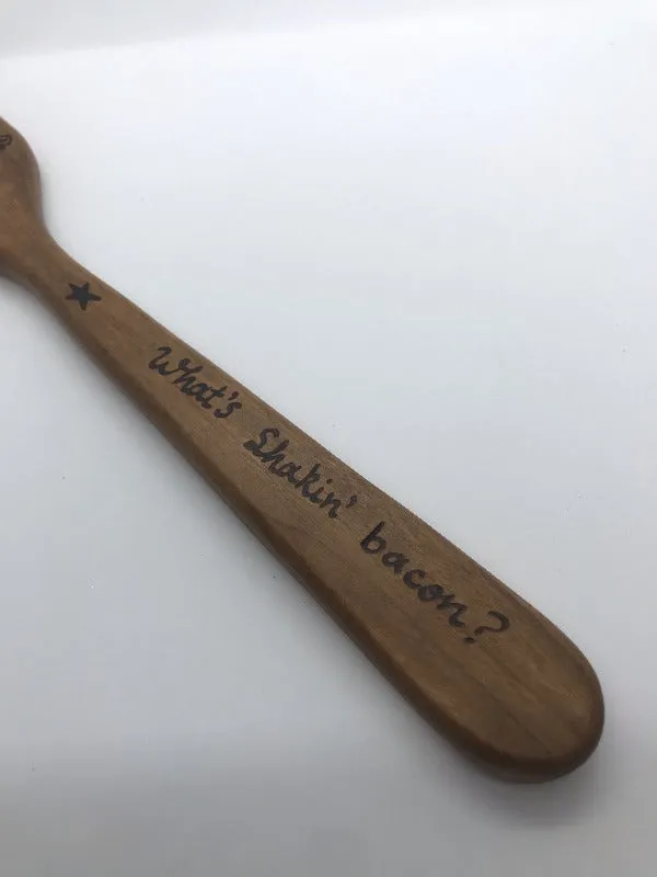 Farmhouse Pig Wood Burned Cooking Spatula