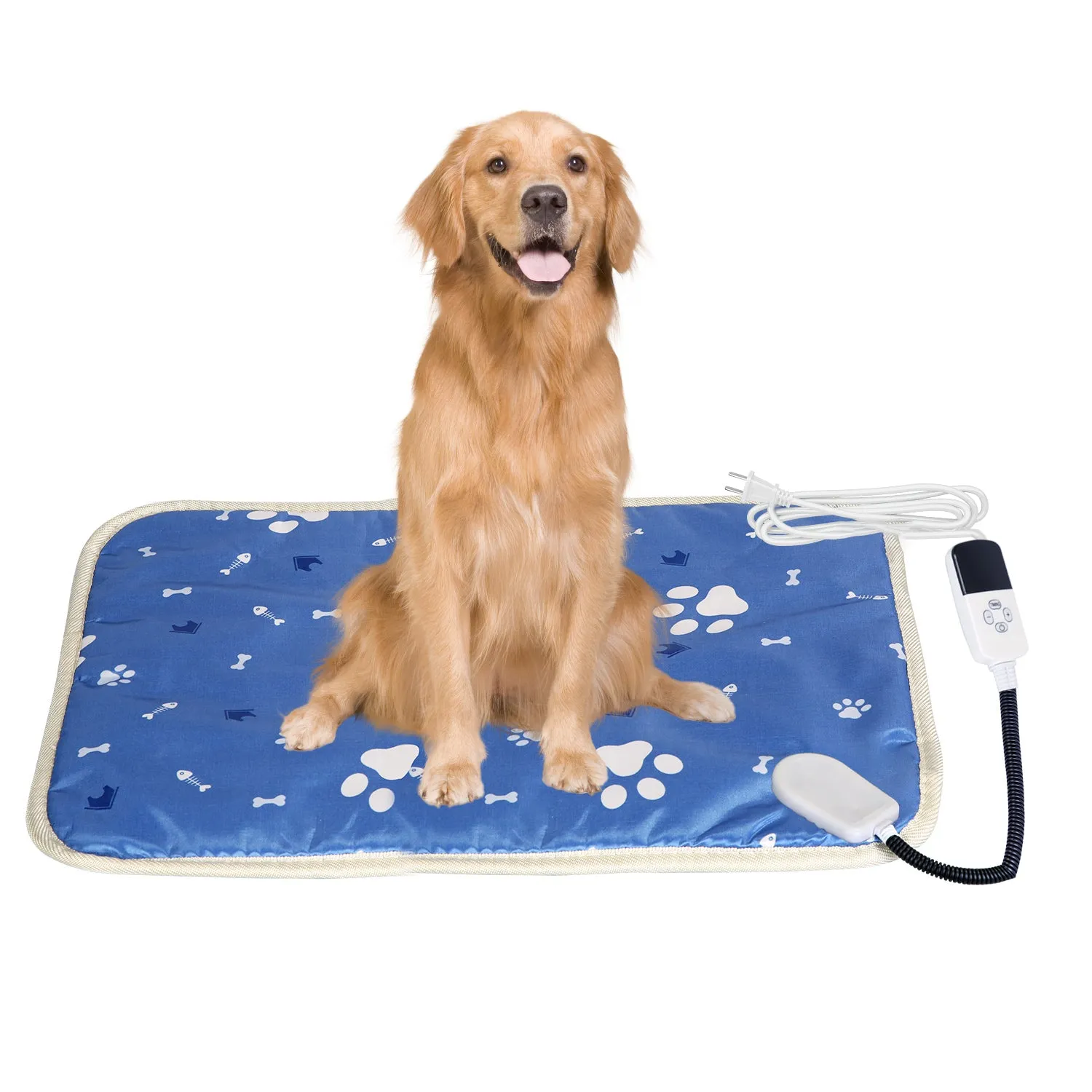 Fresh Fab Finds Pet Heating Pad Electric Dog Cat Heating Mat Waterproof Warming Blanket with 9 Heating Levels 4 Timer Setting Constan On Function Chewing-resistant S/