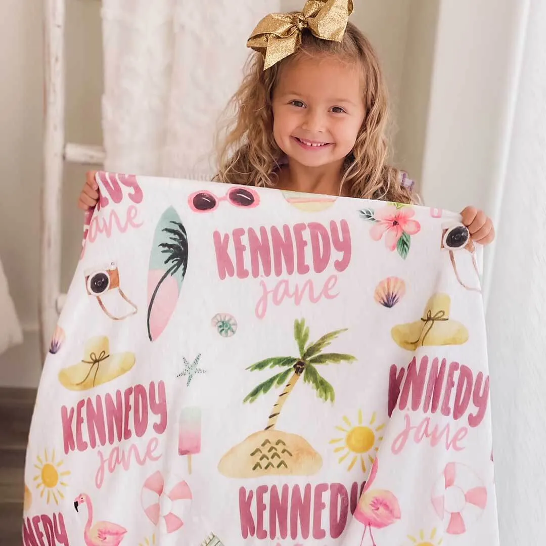 Fun In The Sun | Personalized Kids Blanket