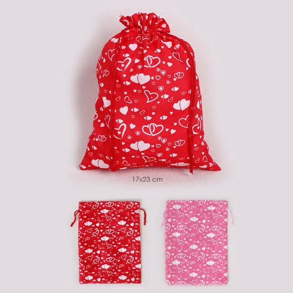 Heart Drawstring Gift Bag S2489 (12 units)