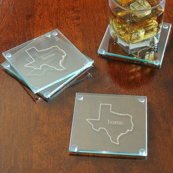 Home State Glass Coasters (Set of 4)