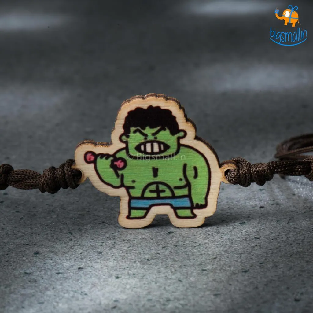 Hulk Wooden Rakhi