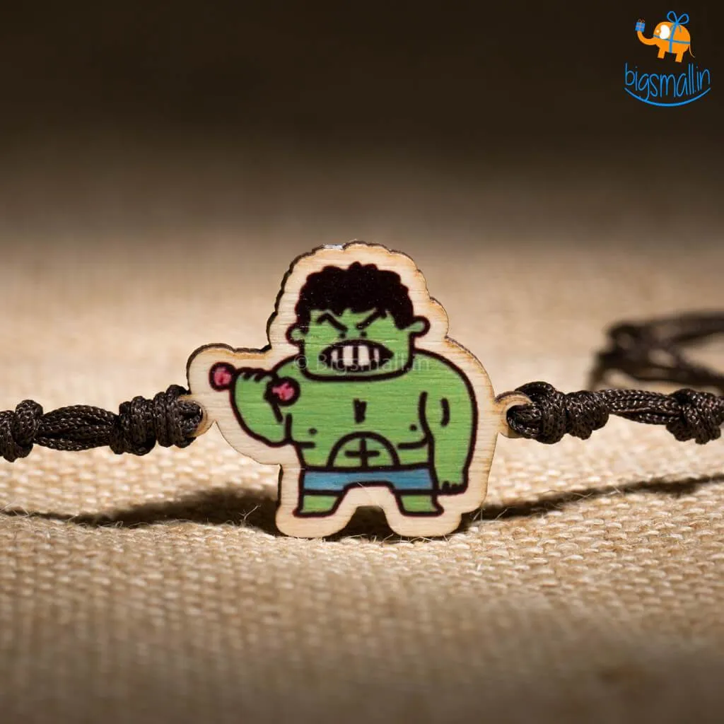 Hulk Wooden Rakhi