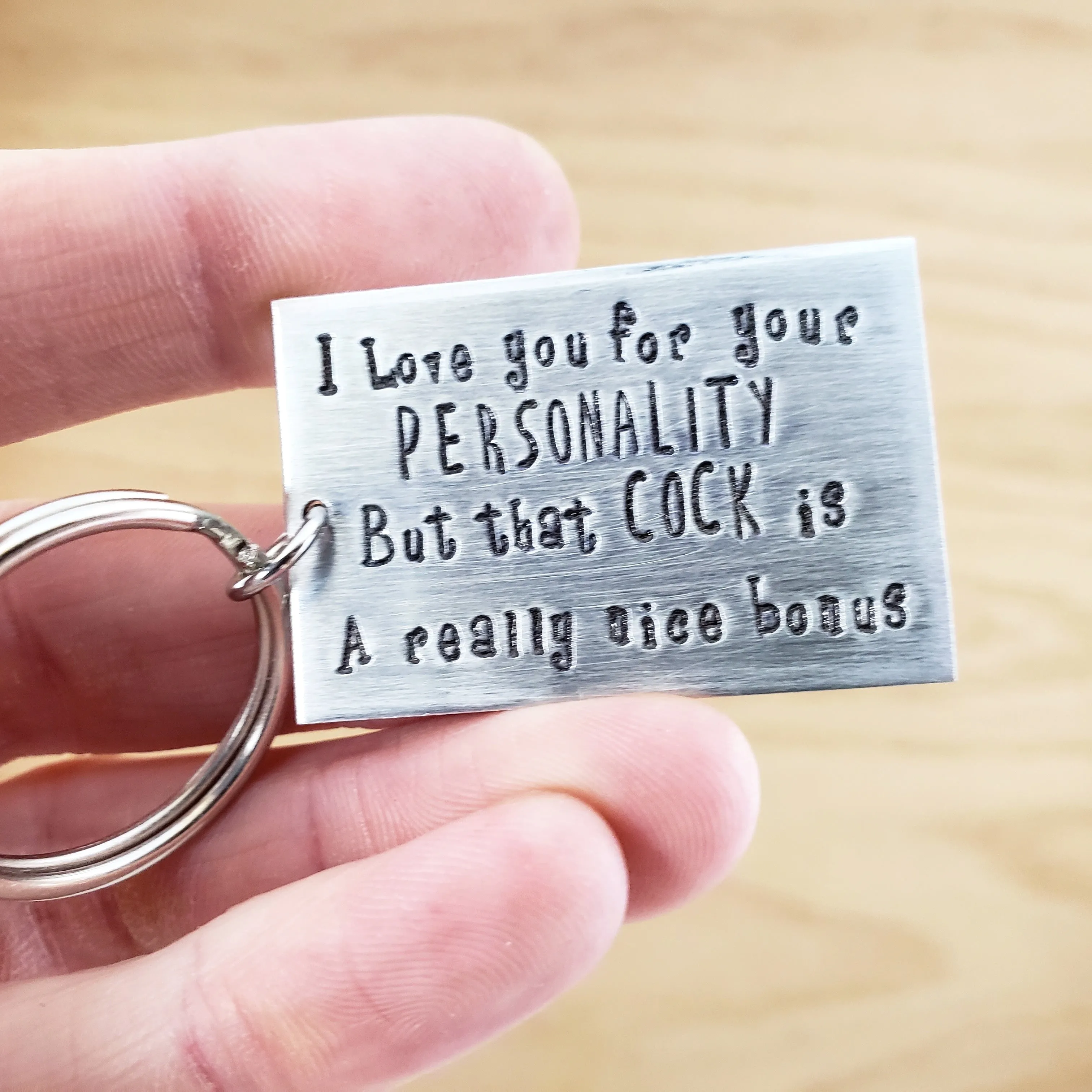 I love your personality keychain