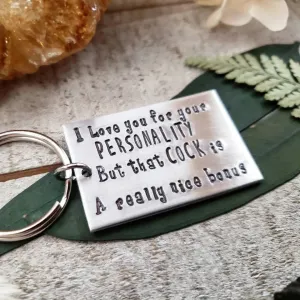 I love your personality keychain