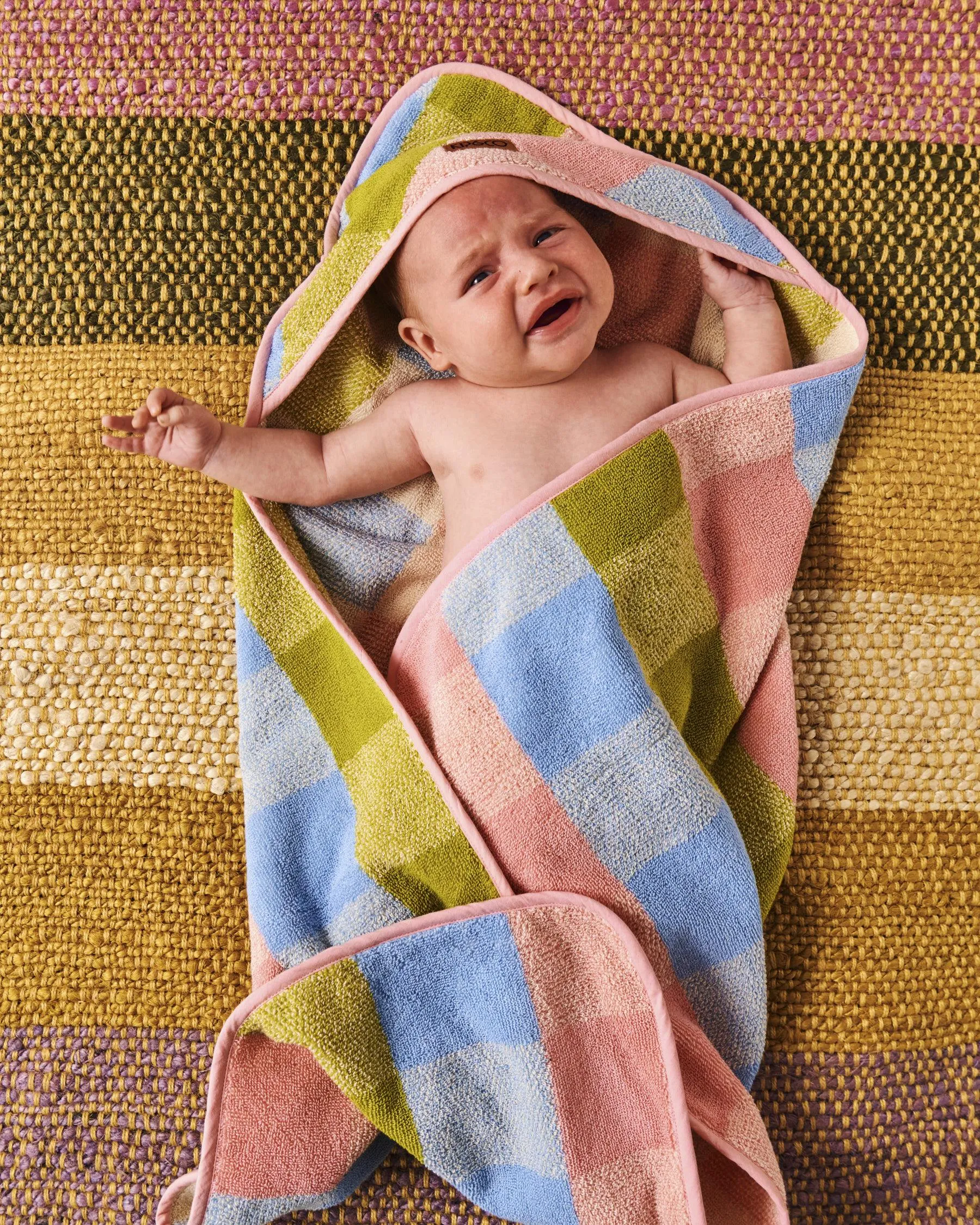 Kip & Co Corfu Tartan Terry Baby Towel