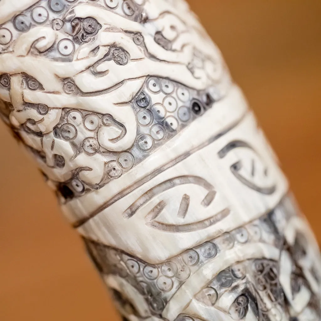 Knotwork Carved Drinking Horn