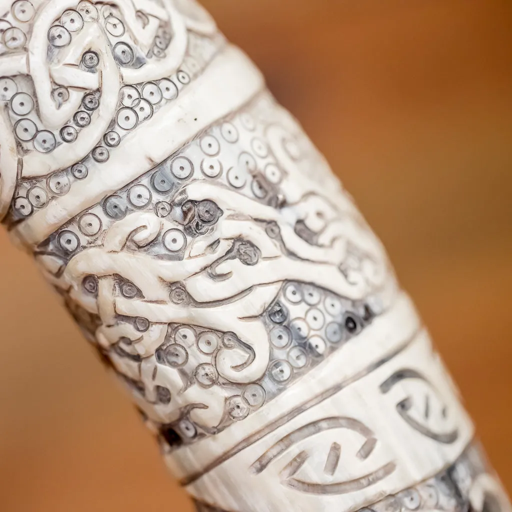 Knotwork Carved Drinking Horn