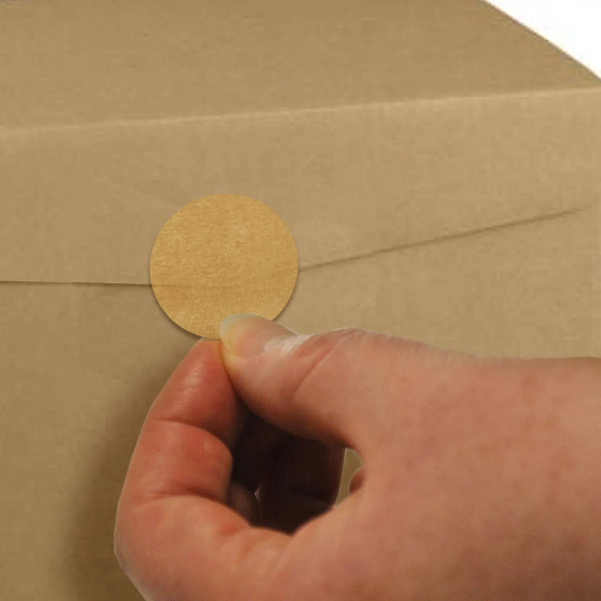 Kraft Paper Self-Adhesive Seal 25mm diameter