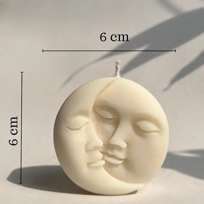 Lagom Combo of Eco-Friendly Scented Designer Angel/Cupid Shape & Sun & Moon Designer Candle for Home and Room Decor,Wedding,Anniversary,Valentine Gift;(Organic) Handmade ;Figure/Shape/Moulded Décor