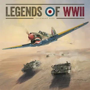 Legends of WWII Wall Calendar 2025