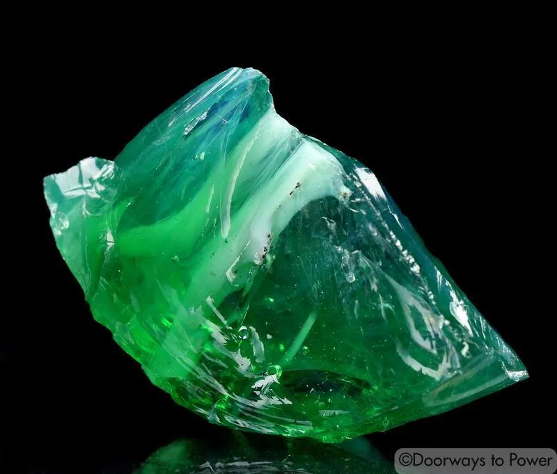 Luminescent Pleiaidan Green Monatomic Andara Crystal