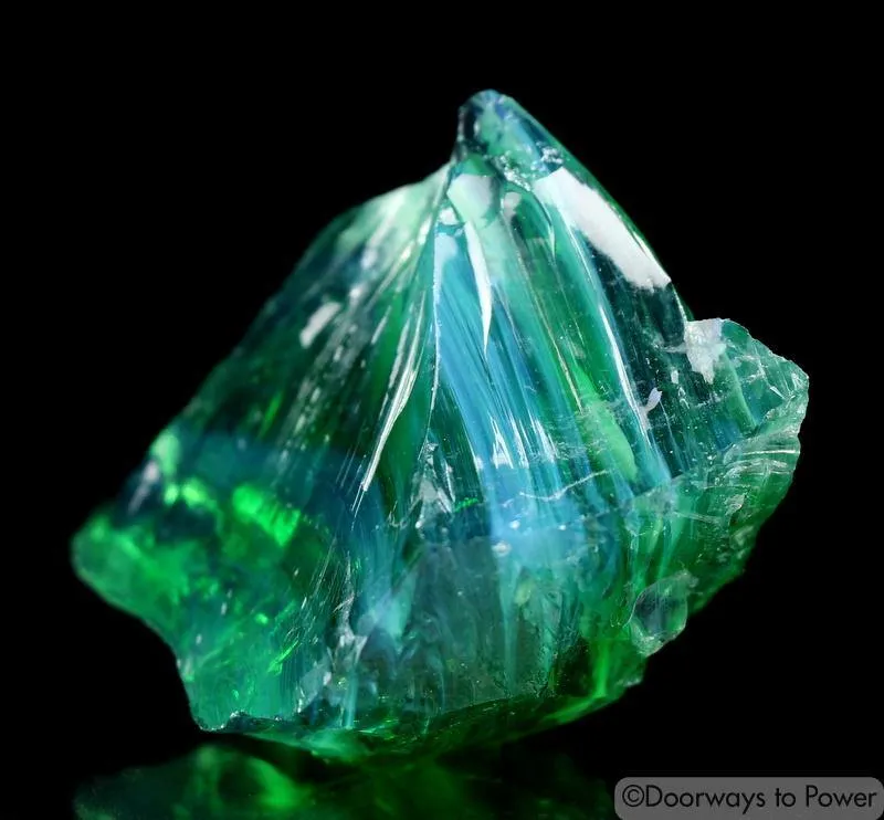 Luminescent Pleiaidan Green Monatomic Andara Crystal