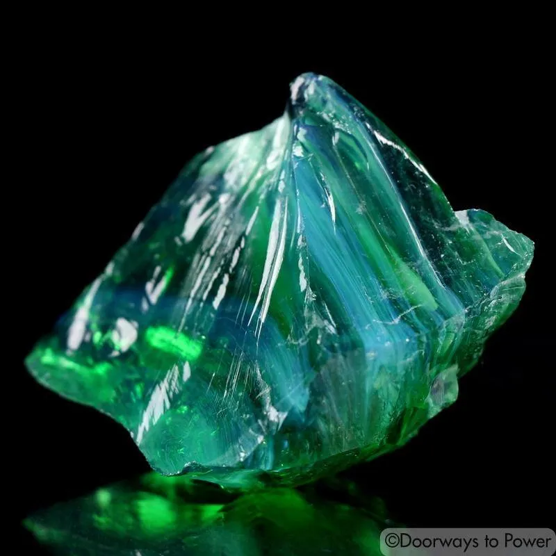 Luminescent Pleiaidan Green Monatomic Andara Crystal