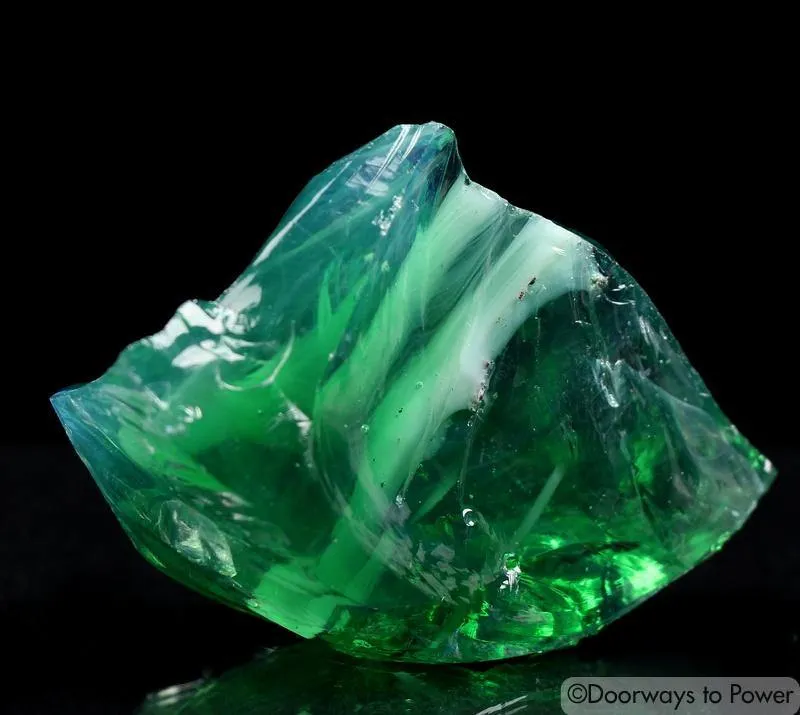 Luminescent Pleiaidan Green Monatomic Andara Crystal