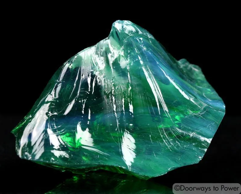 Luminescent Pleiaidan Green Monatomic Andara Crystal