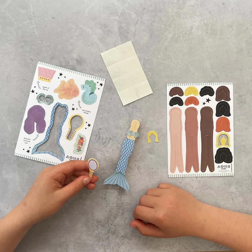 Make Your Own Mermaid Peg Doll Kit