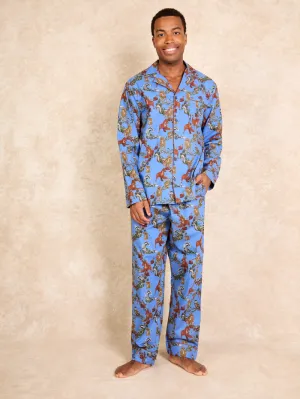 Mens Cotton Traditional Pyjamas Woodland Creatures