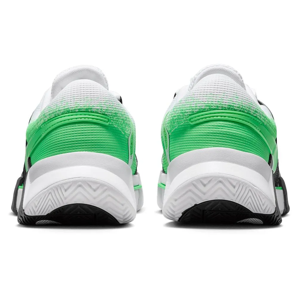 Men's Zoom GP Challenge 1 Tennis Shoes White and Poison Green