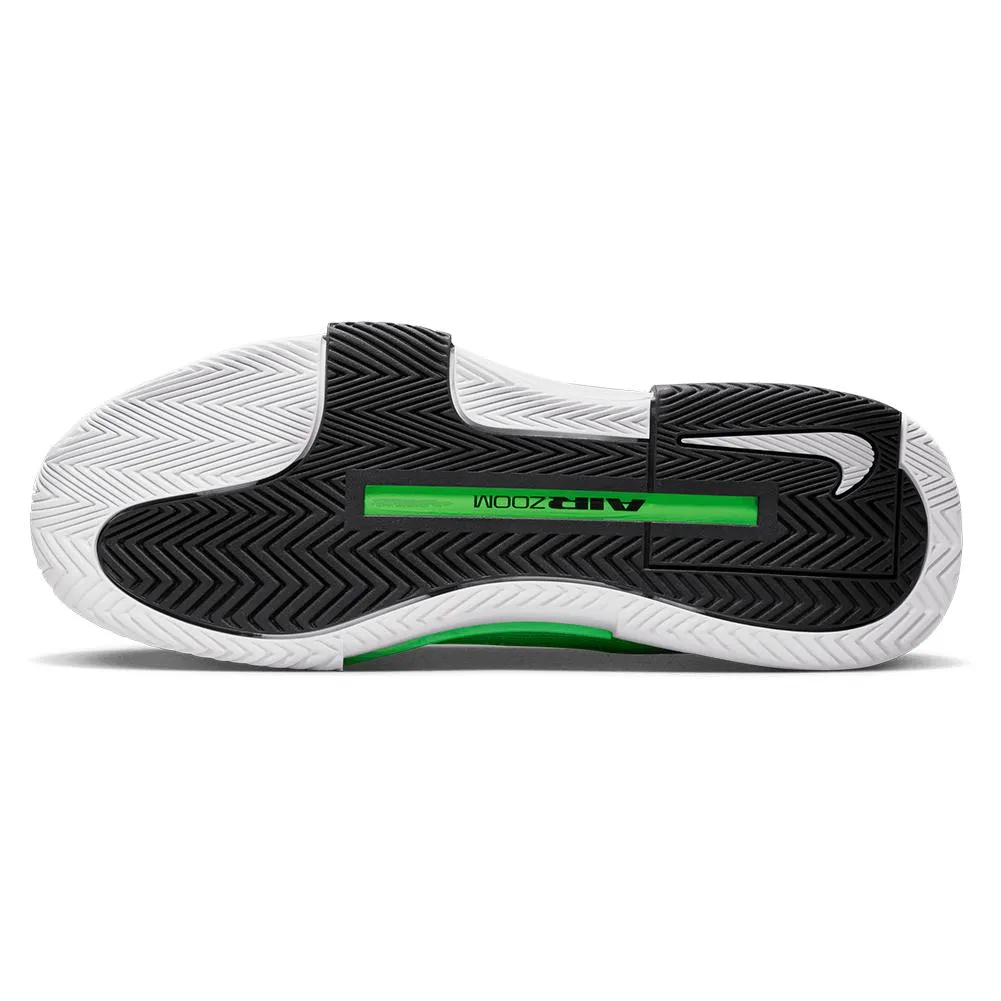 Men's Zoom GP Challenge 1 Tennis Shoes White and Poison Green