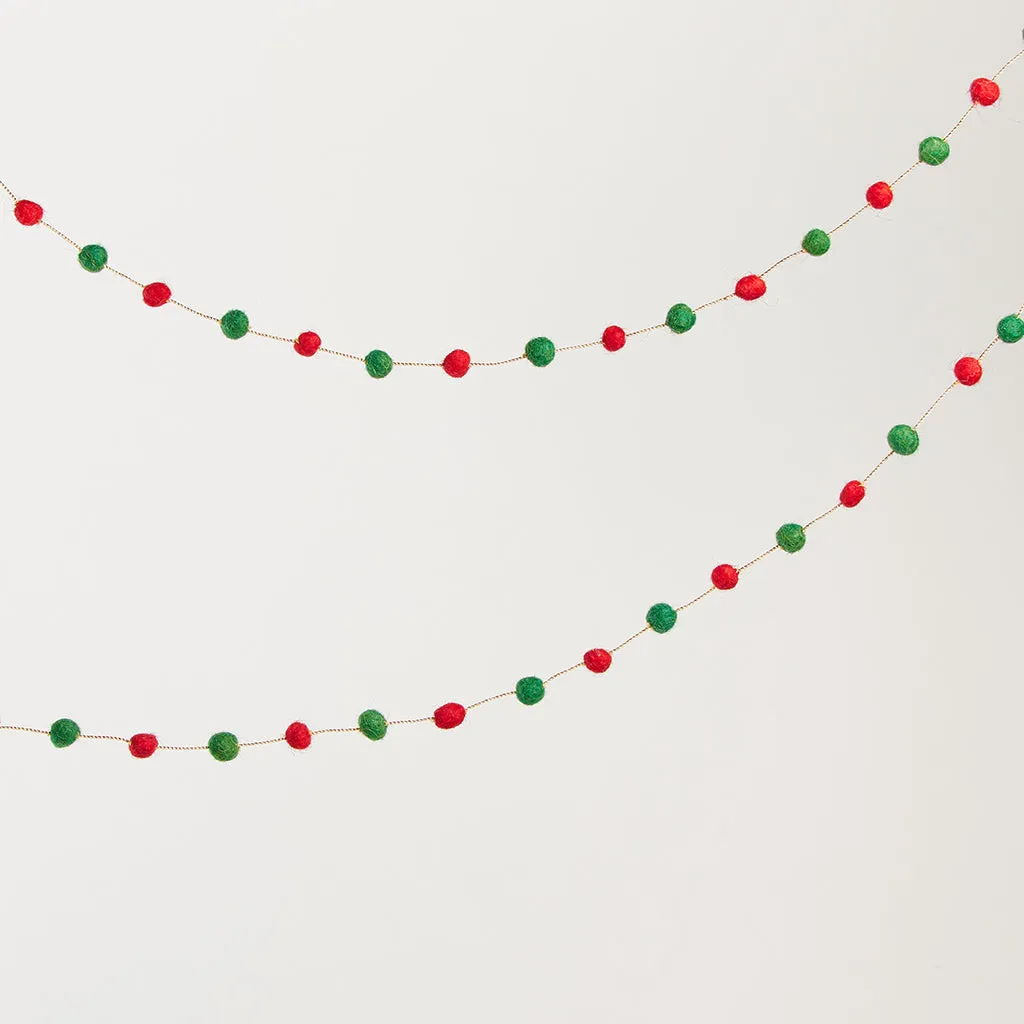 Mini Garland - Red and Green