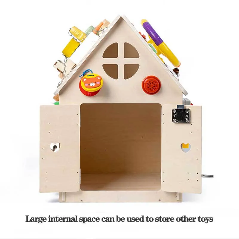 Montessori Wooden Busy House