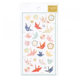 NB Foron Washi Paper Cranes Large Stickers