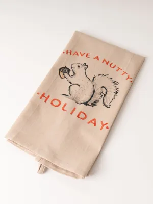 Nutty Holiday Tea Towel