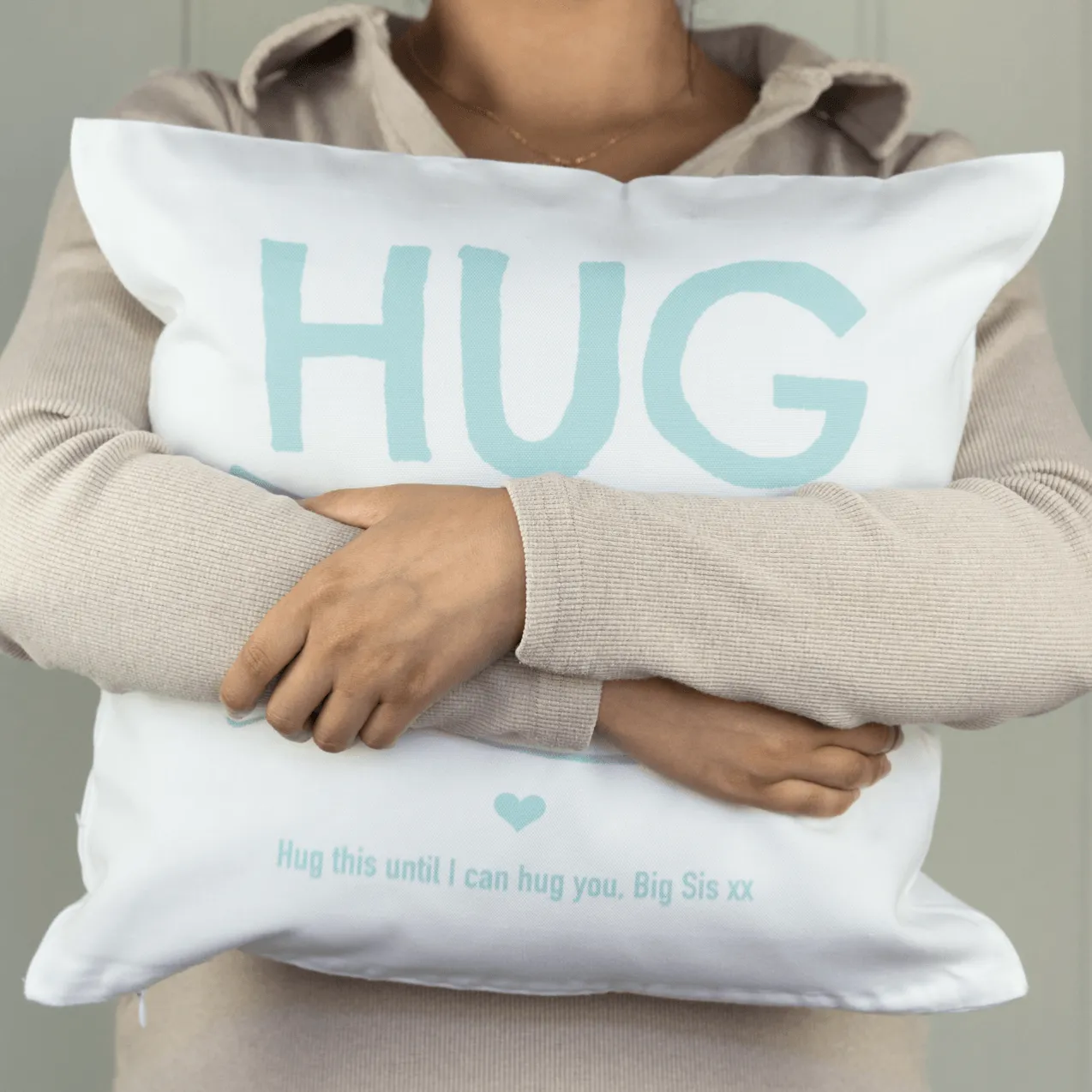 Personalised Send a Hug By Post Cushion