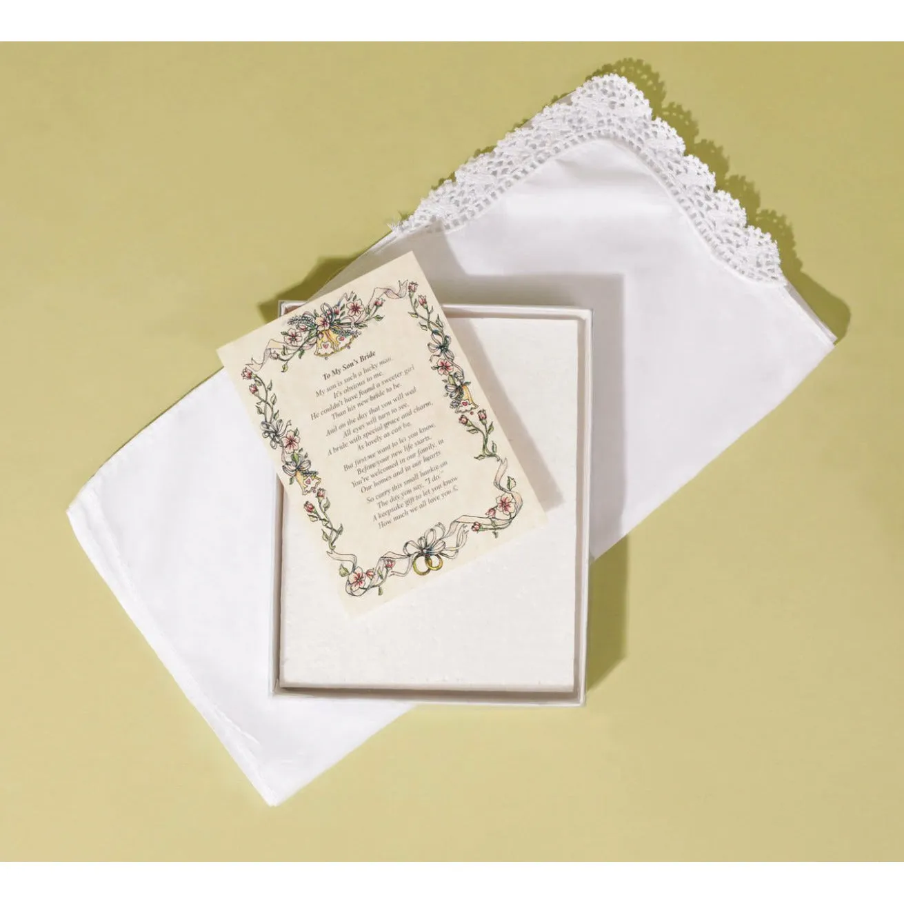 Personalized From Friend or Family to the Mother of the Groom Wedding Handkerchief