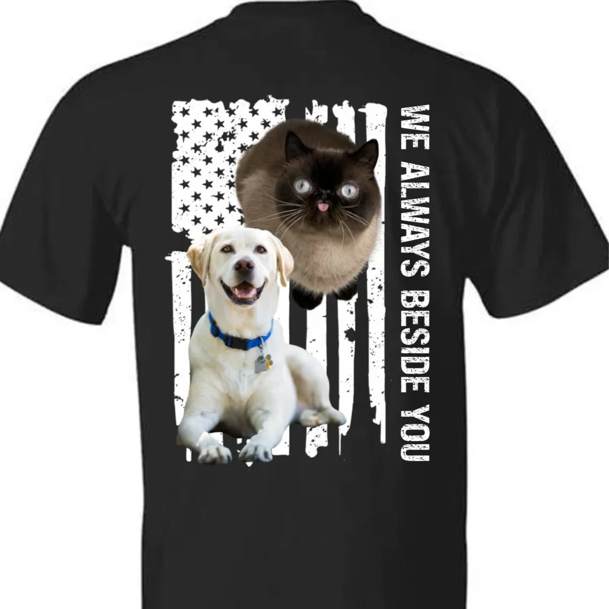 Pet Lovers - Custom Your Pets American Flag - Personalized Unisex T-shirt, Hoodie