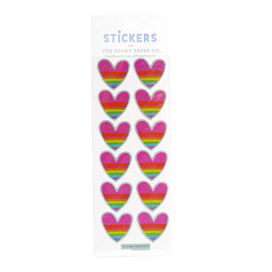 retro heart sticker pack