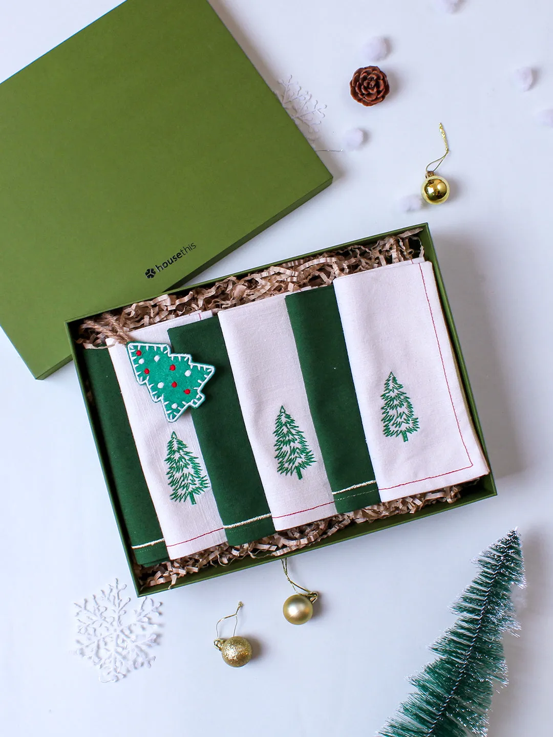 Sparkling Tree Napkin Gift Set (Multi)