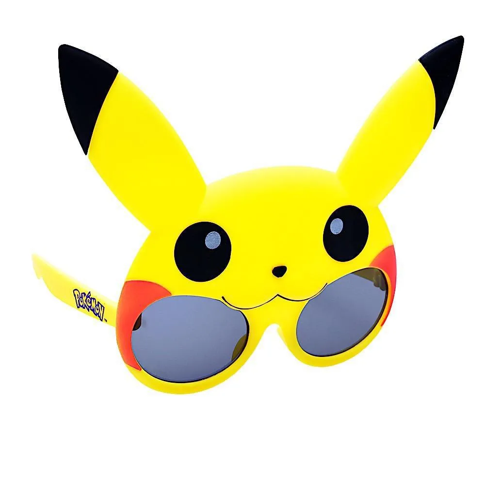 Sun-Staches Official Pokemon Pikachu Lil' Characters Kids Sunglasses , Yellow, Black, Red, One Size (SG3457)