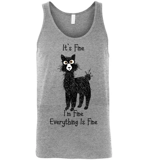 t-shirt: Alpaca I'm Fine Unisex Tank