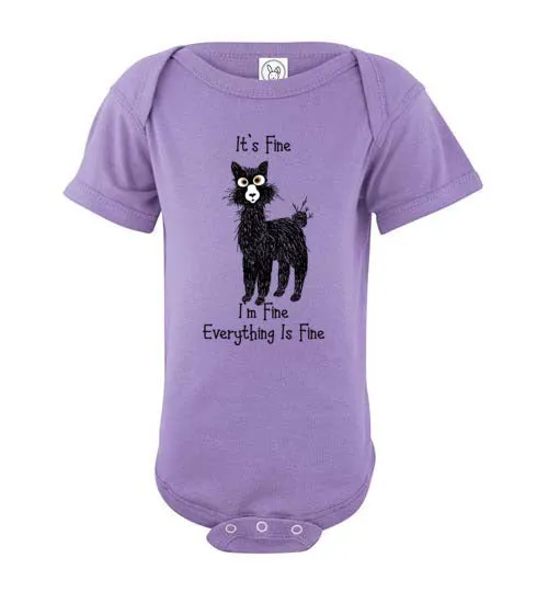 t-shirt: I'm Fine Alpaca Infant Fine Jersey Bodysuit Onesie