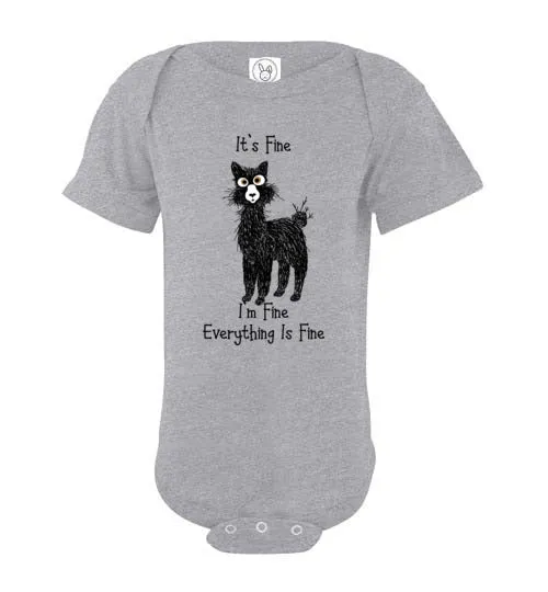 t-shirt: I'm Fine Alpaca Infant Fine Jersey Bodysuit Onesie